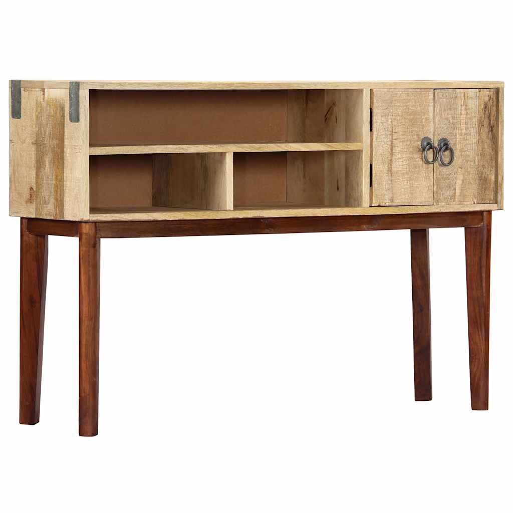 vidaXL Конзолна маса 115x30x76 cм грубо мангово дърво масив