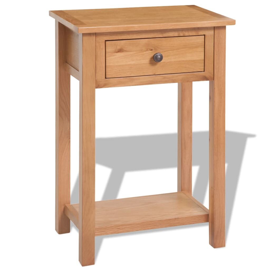 vidaXL Конзолна маса 50x32x75 см дъбов масив