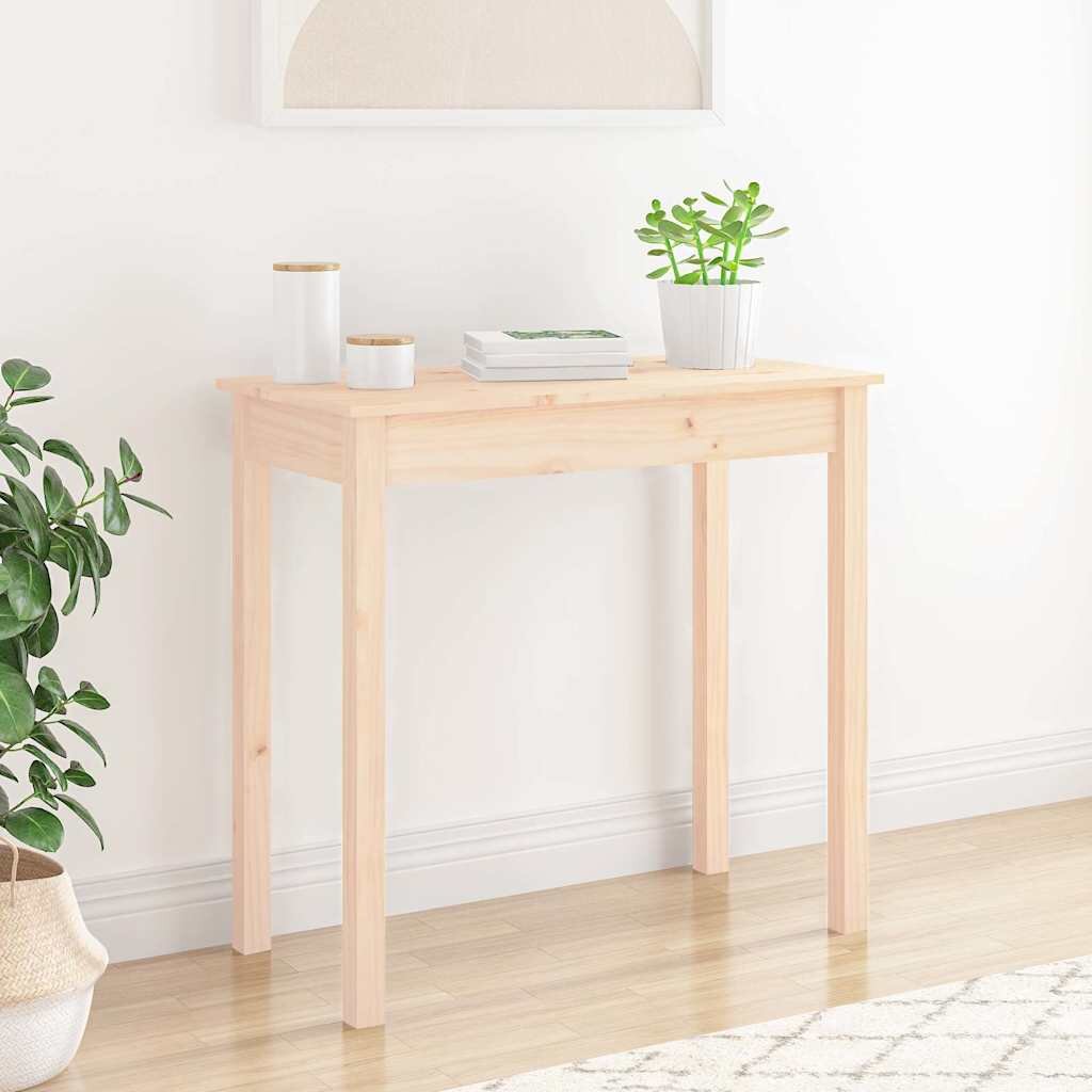 vidaXL Конзолна маса 80x40x75 см борово дърво масив