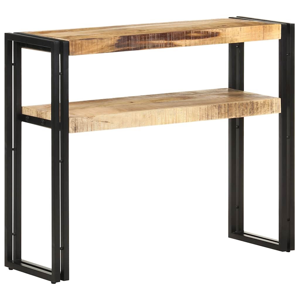 vidaXL Конзолна маса 90x30x75 cм грубо мангово дърво