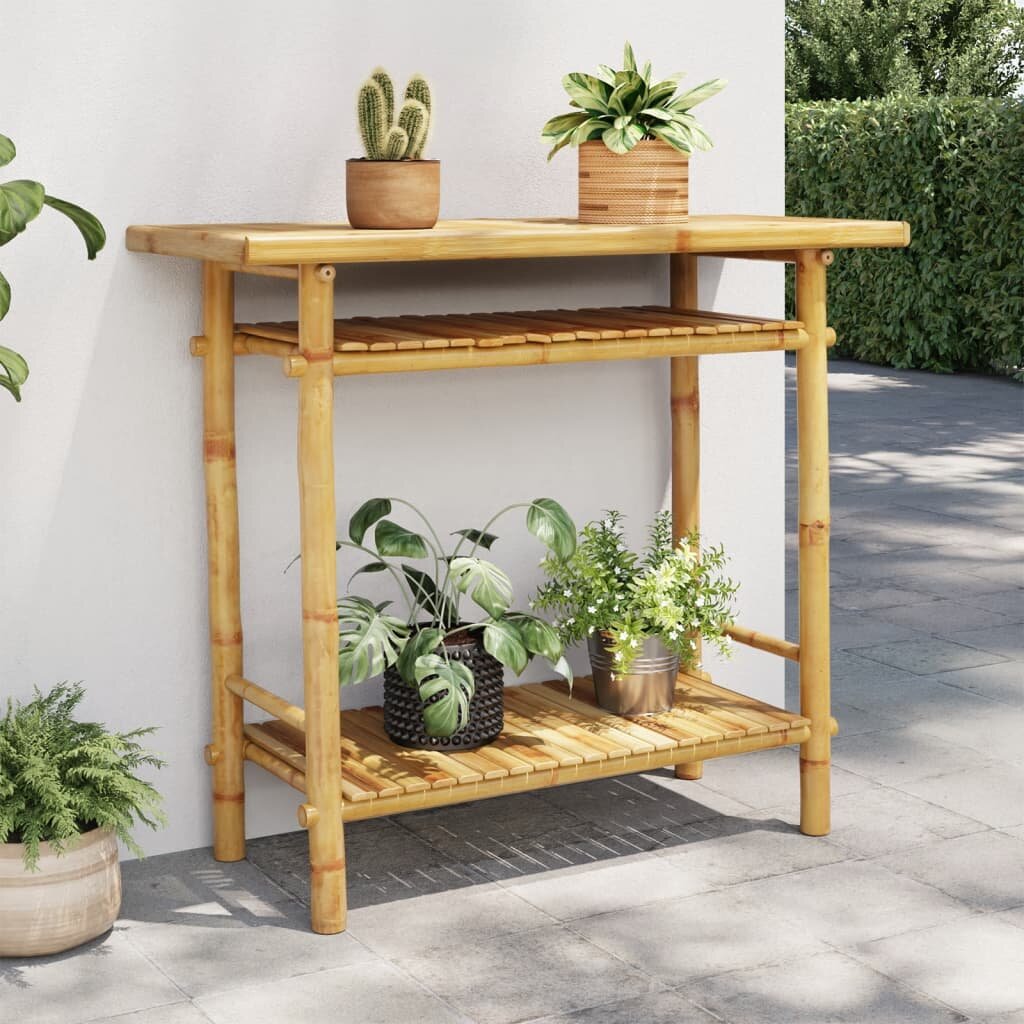 vidaXL Конзолна маса 90x37x75 см бамбук
