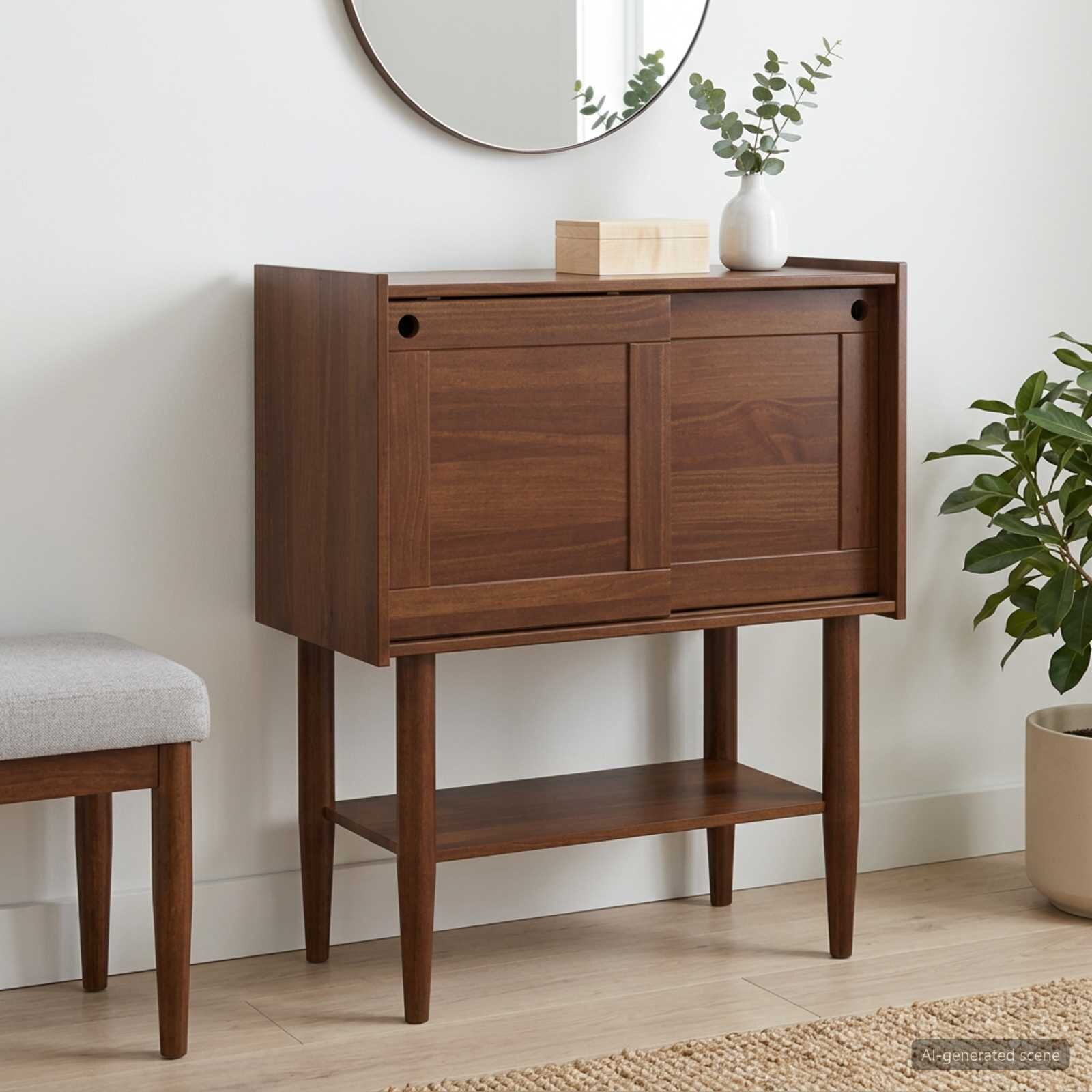 vidaXL Конзолна маса BILBAO Тъмен карамел 80 x 40 x 95 см