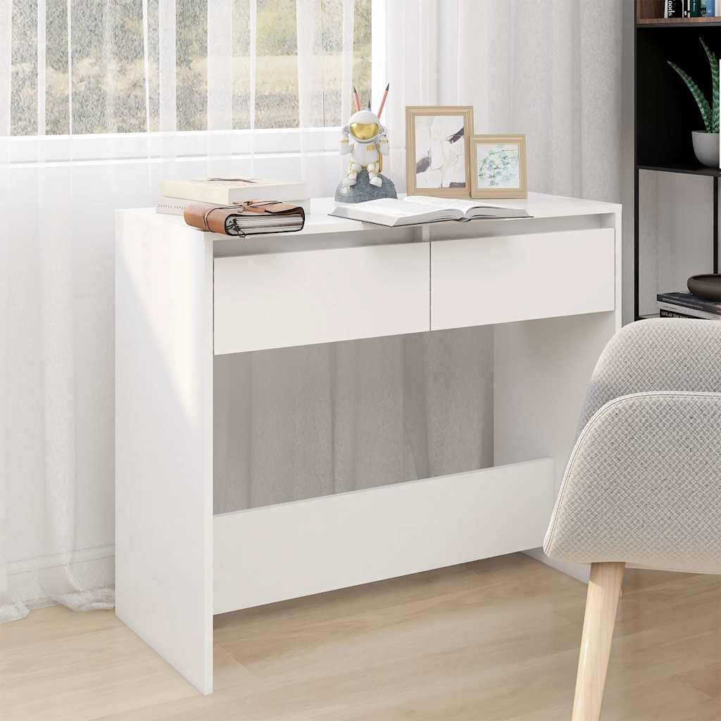 vidaXL Конзолна маса бяла 89x41x765 см инженерно дърво