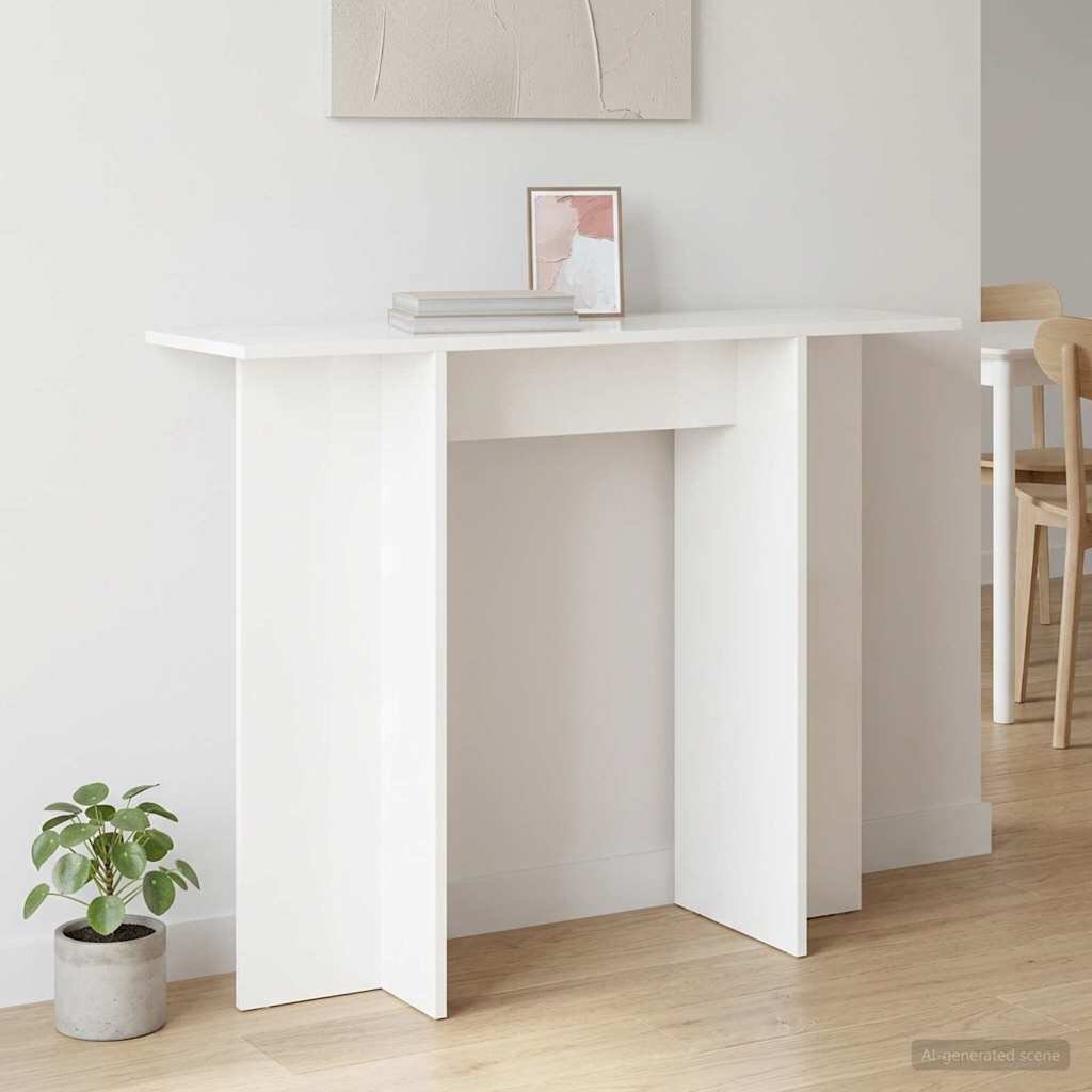 vidaXL Конзолна маса Бяло 100 x 30 x 75 см Инженерна дървесина