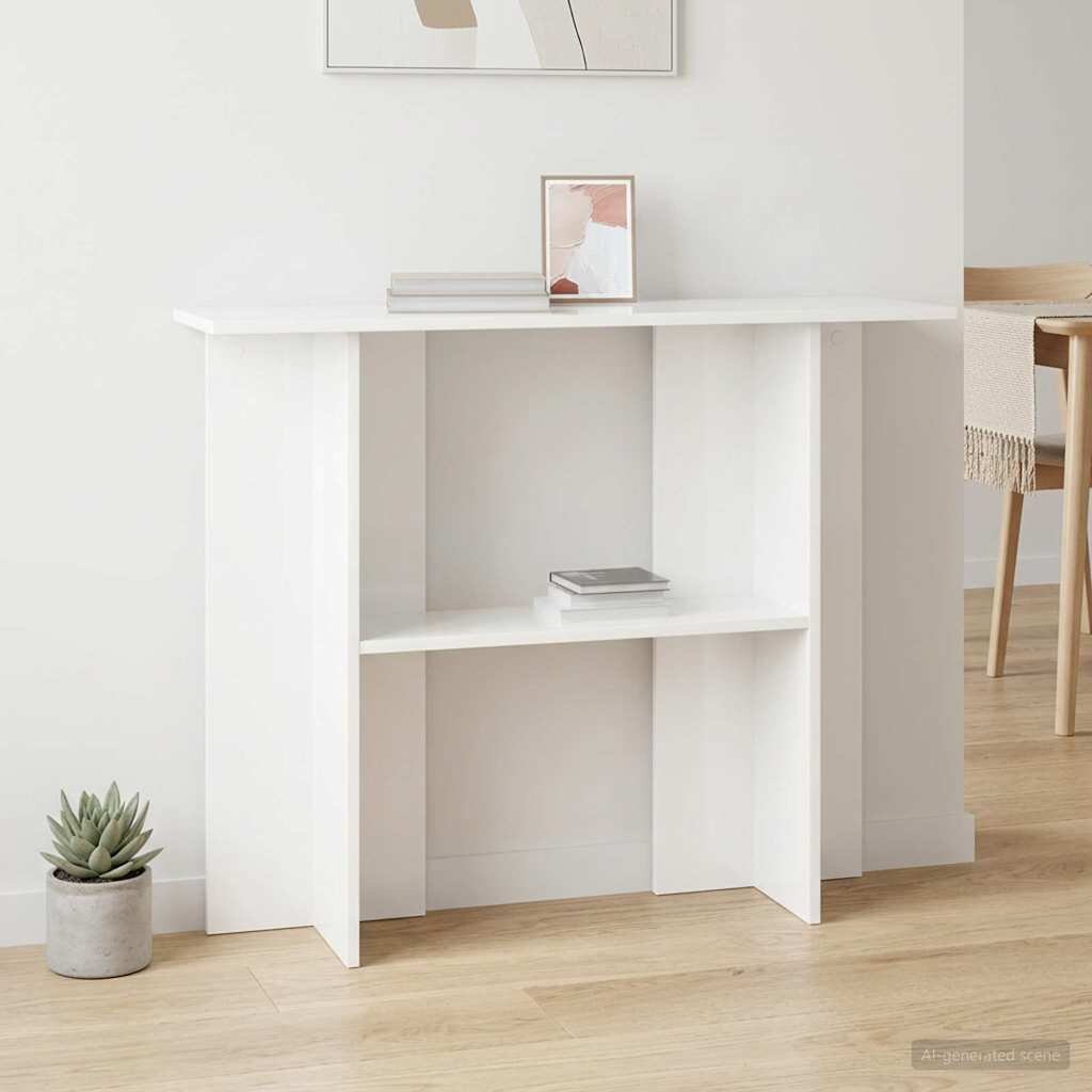 vidaXL Конзолна маса Бяло 100 x 30 x 75 см Инженерна дървесина