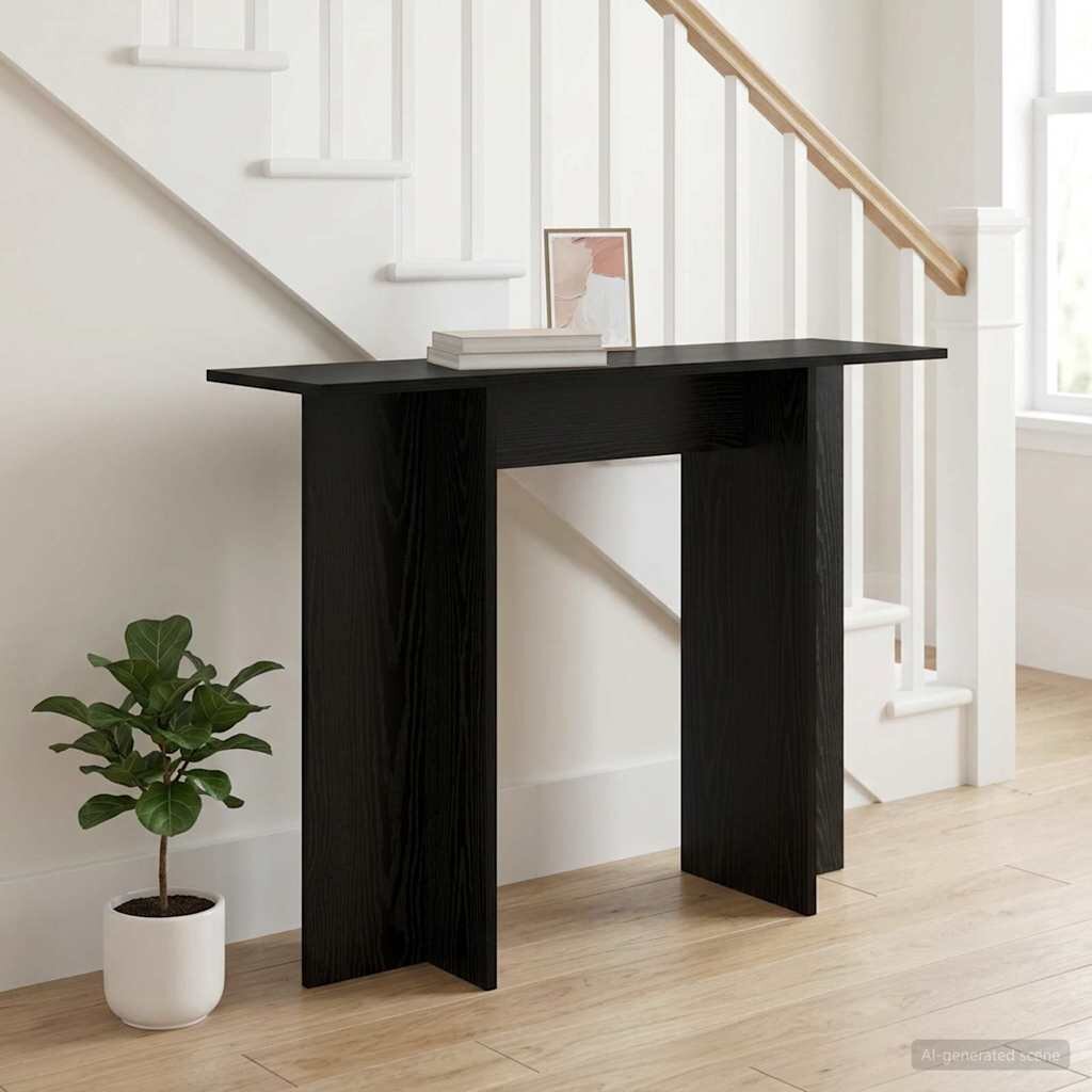 vidaXL Конзолна маса Черен дъб 100 x 30 x 75 см Инженерна дървесина