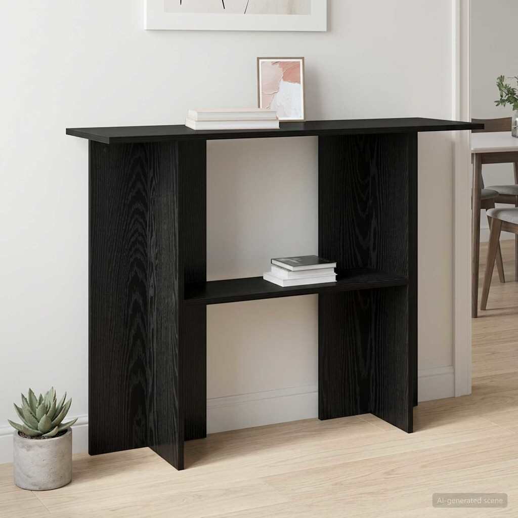 vidaXL Конзолна маса Черен дъб 100 x 30 x 75 см Инженерна дървесина