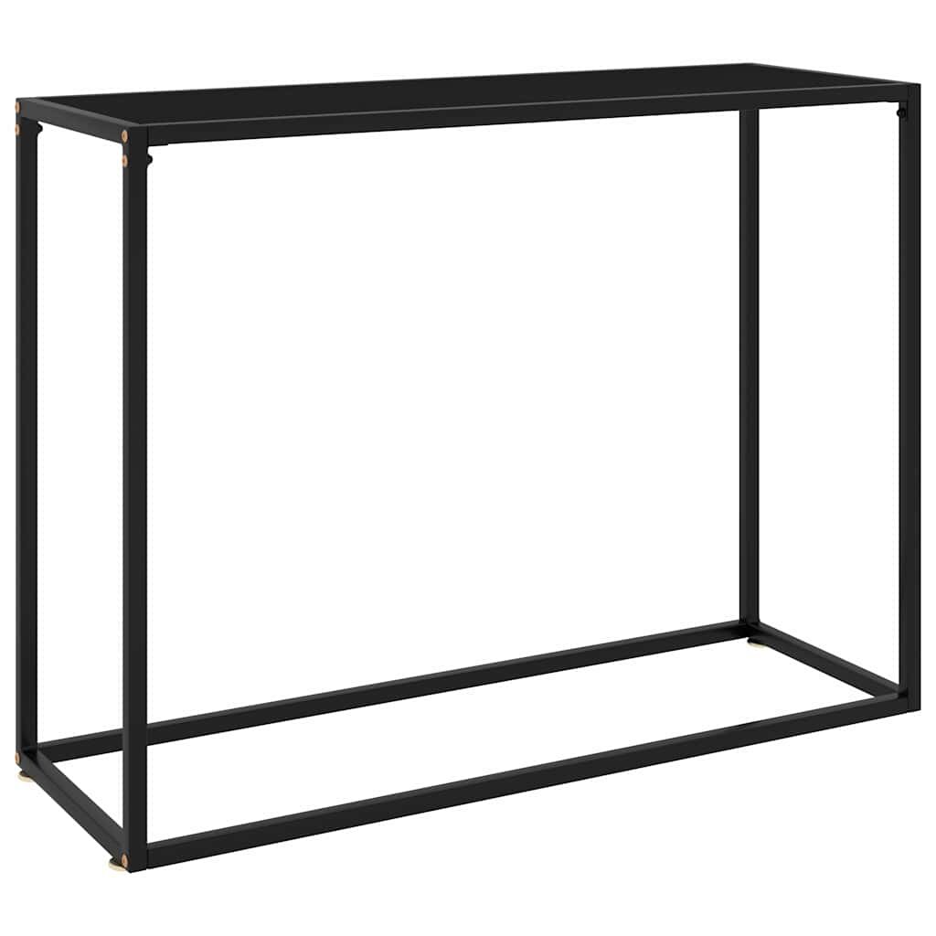 vidaXL Конзолна маса черна 100x35x75 cм закалено стъкло
