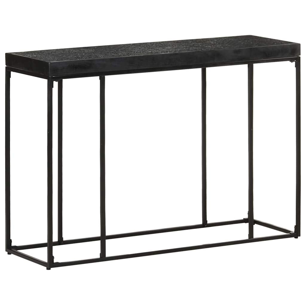 vidaXL Конзолна маса черна 110x35x76 см масивна акация и манго