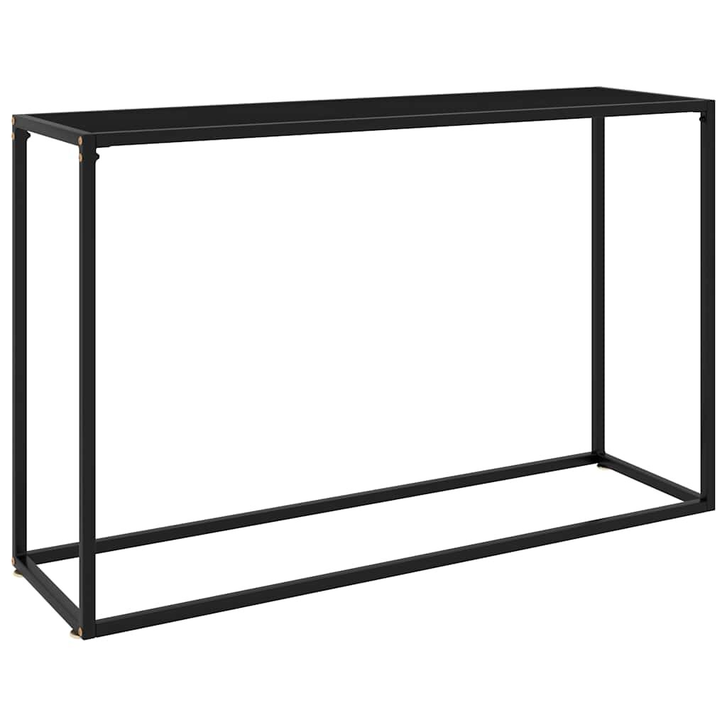 vidaXL Конзолна маса черна 120x35x75 cм закалено стъкло