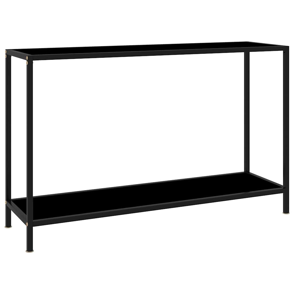 vidaXL Конзолна маса черна 120x35x75 cм закалено стъкло