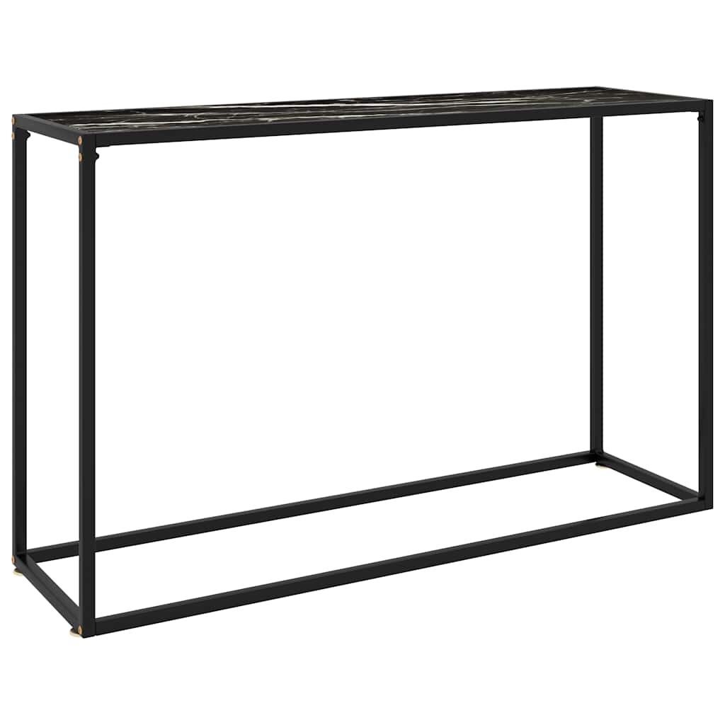 vidaXL Конзолна маса черна 120x35x75 cм закалено стъкло