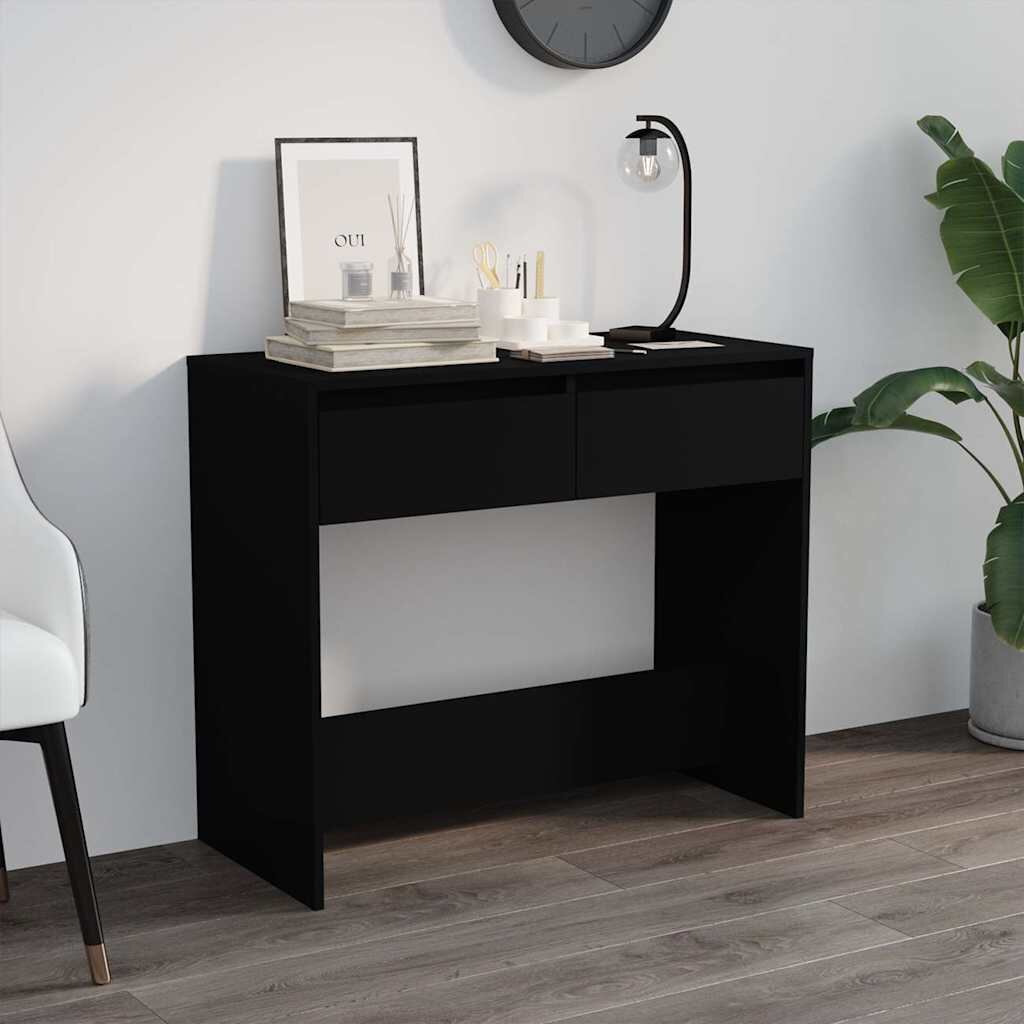 vidaXL Конзолна маса черна 89x41x765 см стомана