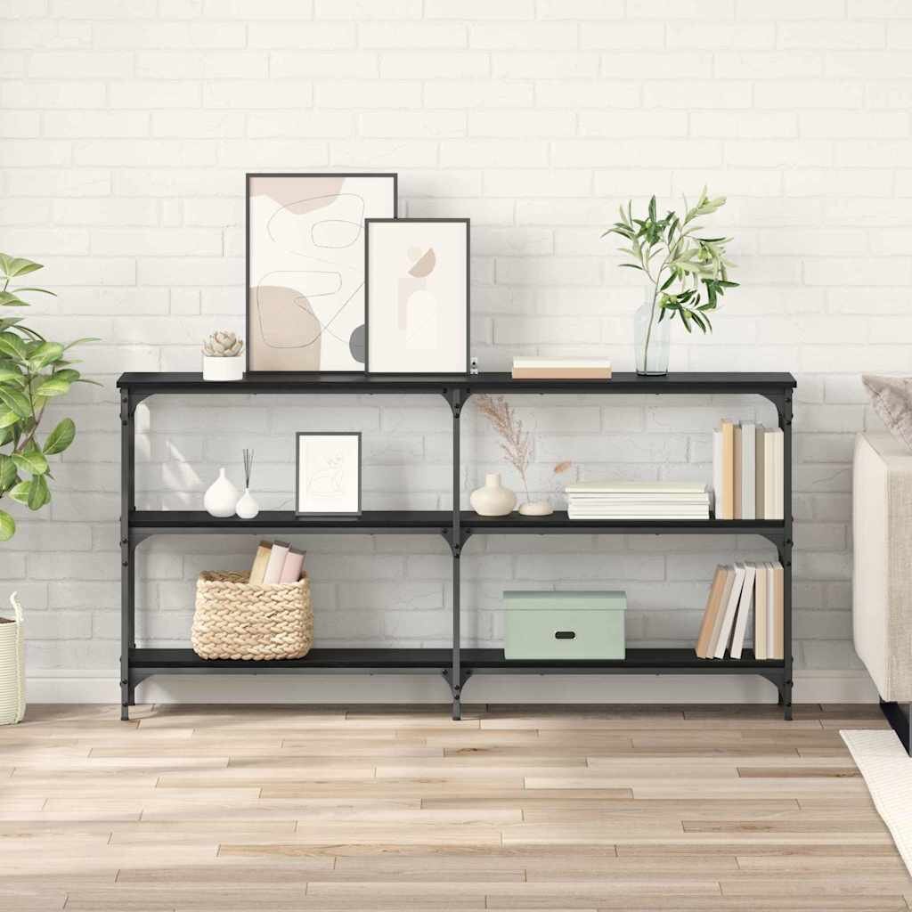 vidaXL Конзолна маса Черния дъб 150 x 29 x 75 см