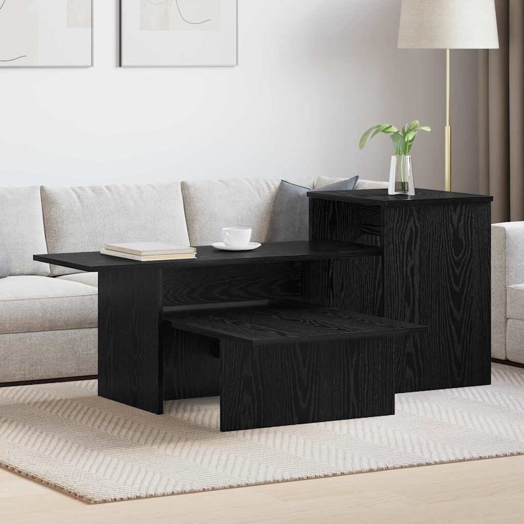 vidaXL Конзолна маса Черния дъб 915 x 35 x 385 см