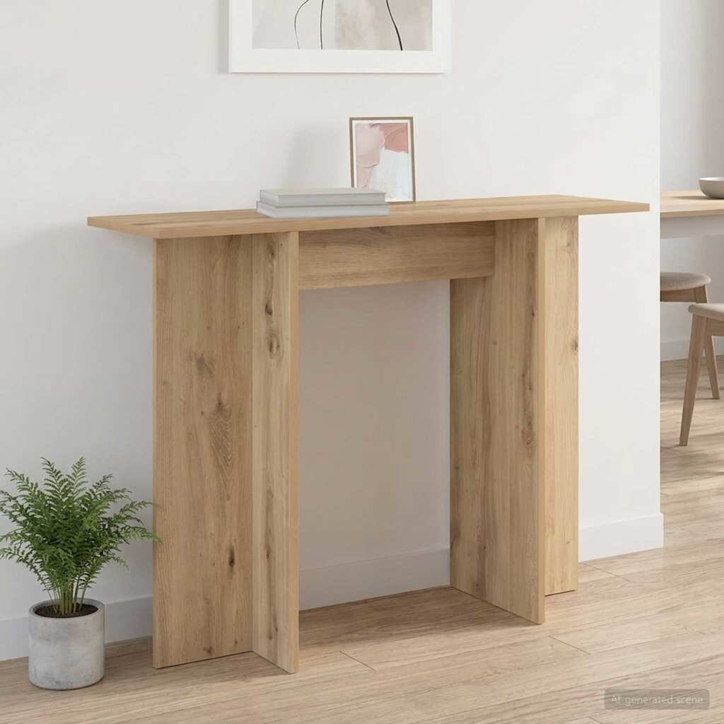 vidaXL Конзолна маса Дъб артизан 100 x 30 x 75 см Инженерна дървесина