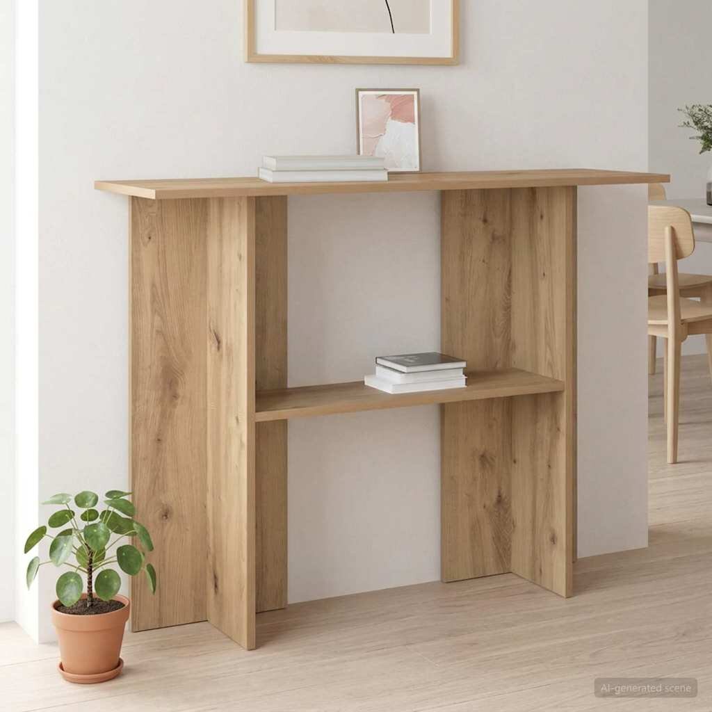 vidaXL Конзолна маса Дъб артизан 100 x 30 x 75 см Инженерна дървесина