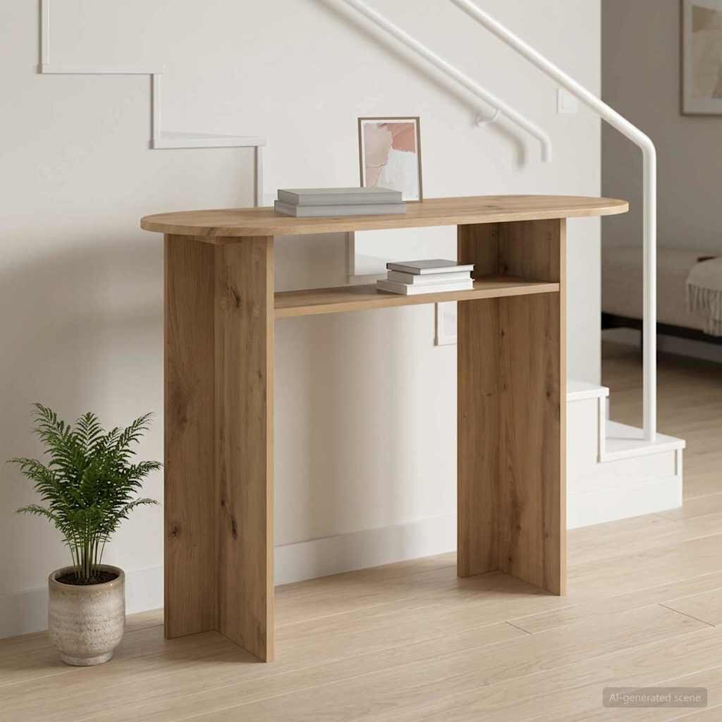 vidaXL Конзолна маса Дъб артизан 100 x 395 x 75 см