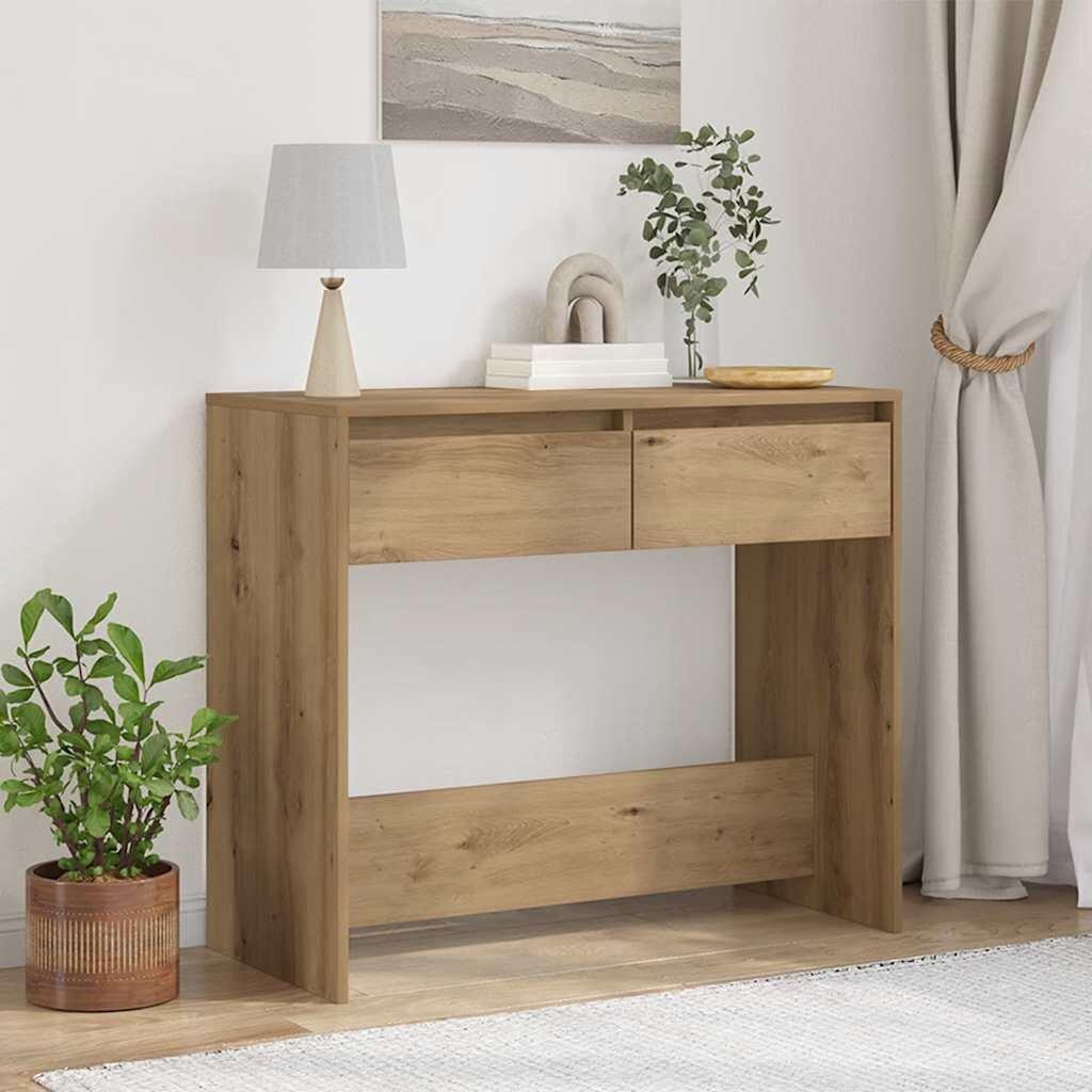 vidaXL Конзолна маса дъб артизан 89x41x765 см инженерно дърво