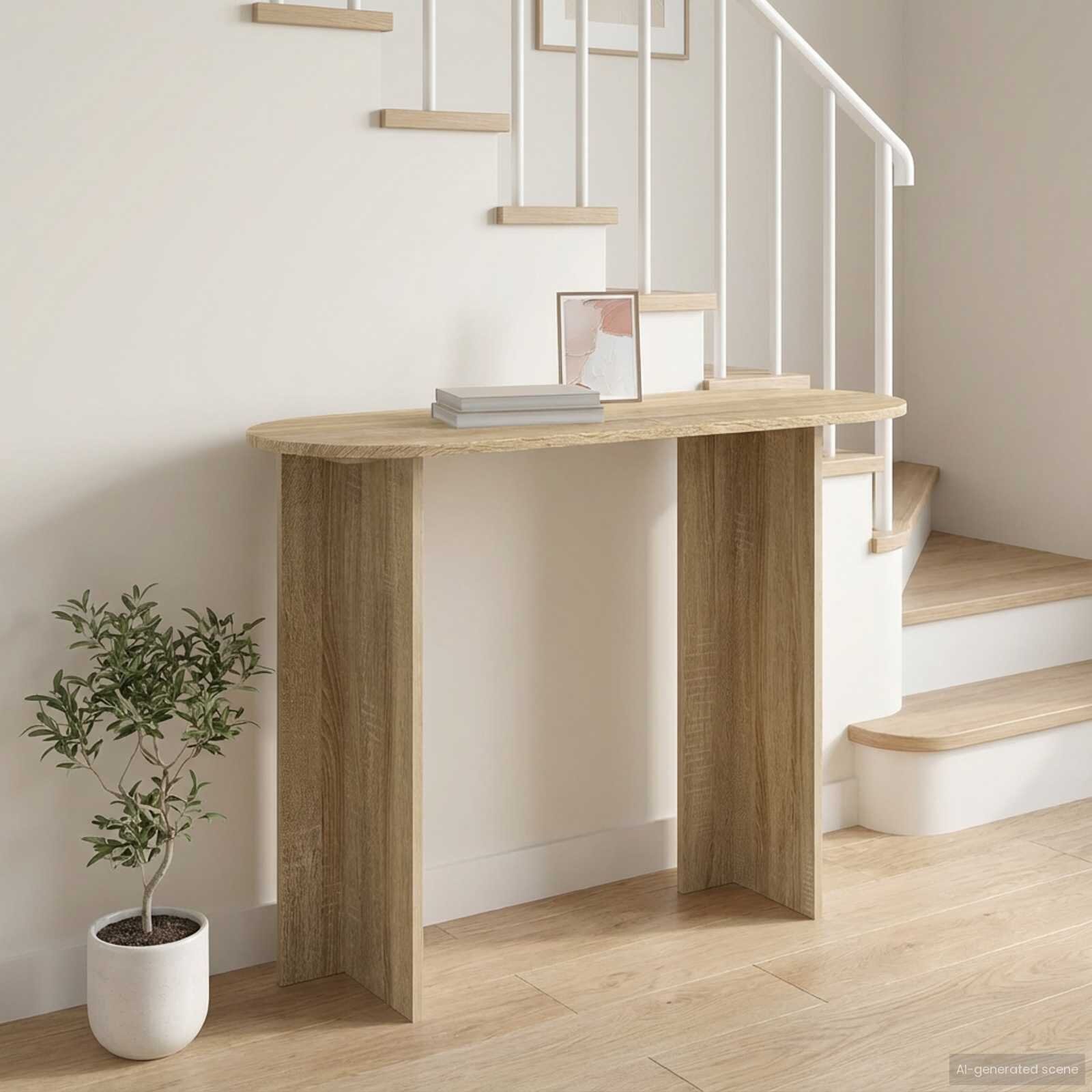 vidaXL Конзолна маса Дъб сонома 100 x 395 x 75 см Инженерна дървесина
