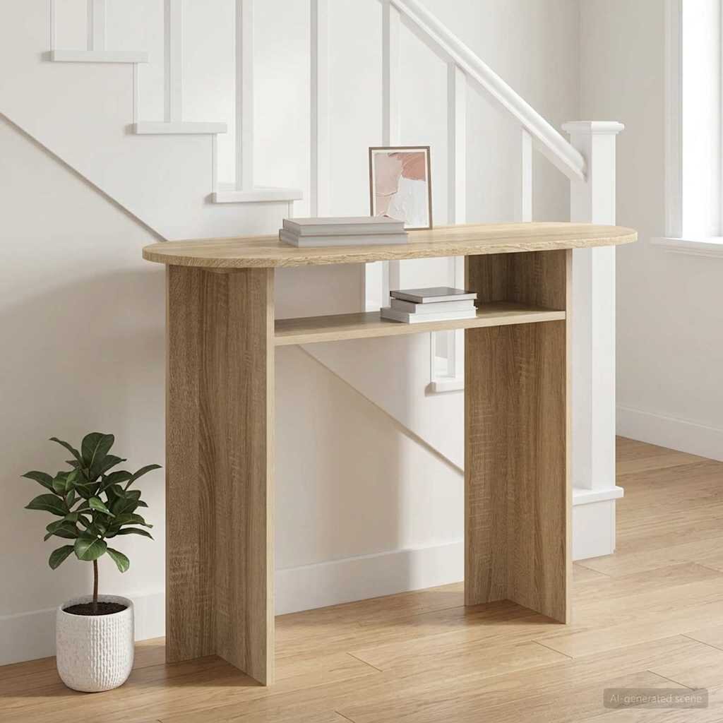 vidaXL Конзолна маса Дъб сонома 100 x 395 x 75 см Инженерна дървесина