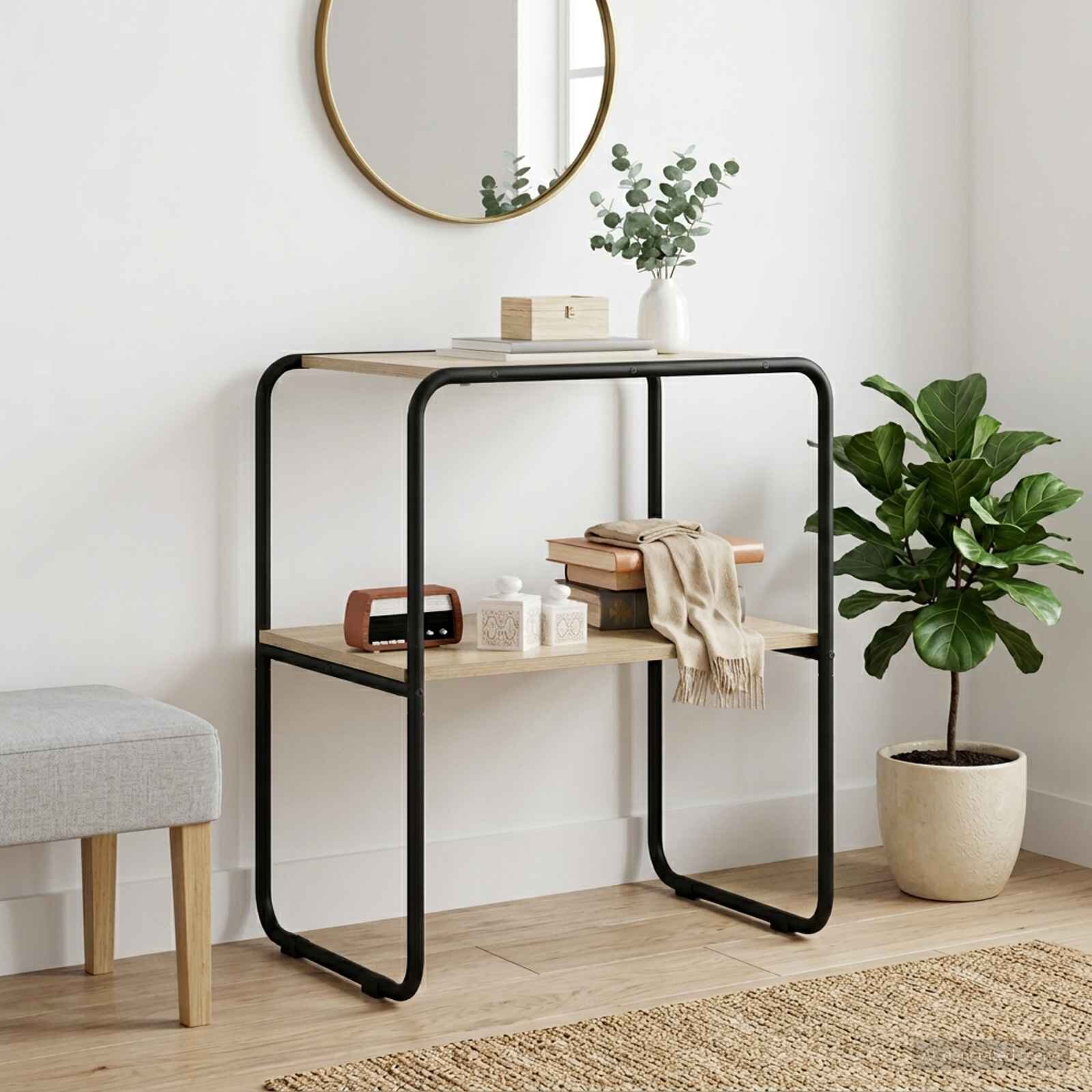 vidaXL Конзолна маса Дъб сонома 100 x 425 x 70 см Инженерна дървесина