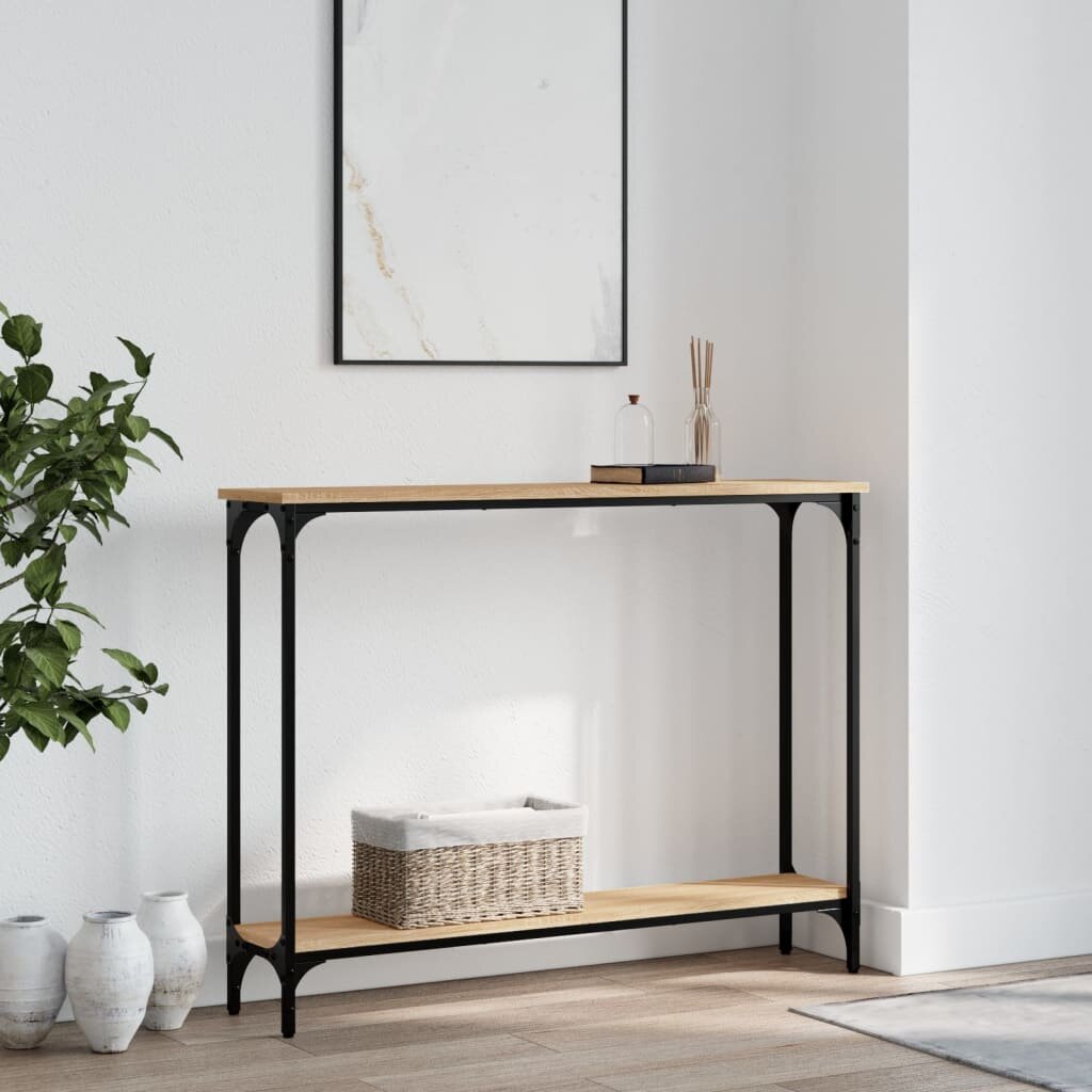 vidaXL Конзолна маса дъб сонома 100x225x75 см инженерно дърво