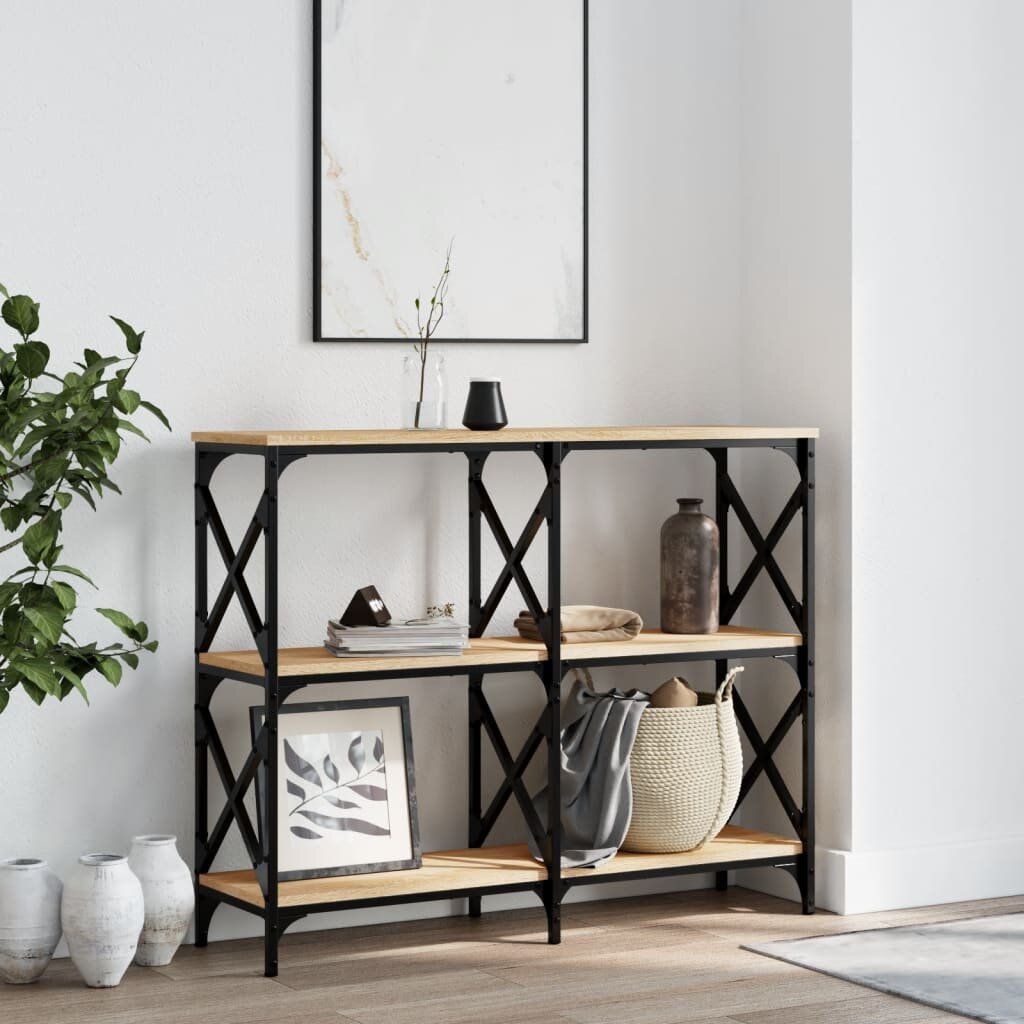 vidaXL Конзолна маса дъб сонома 100x28x805 см инженерно дърво