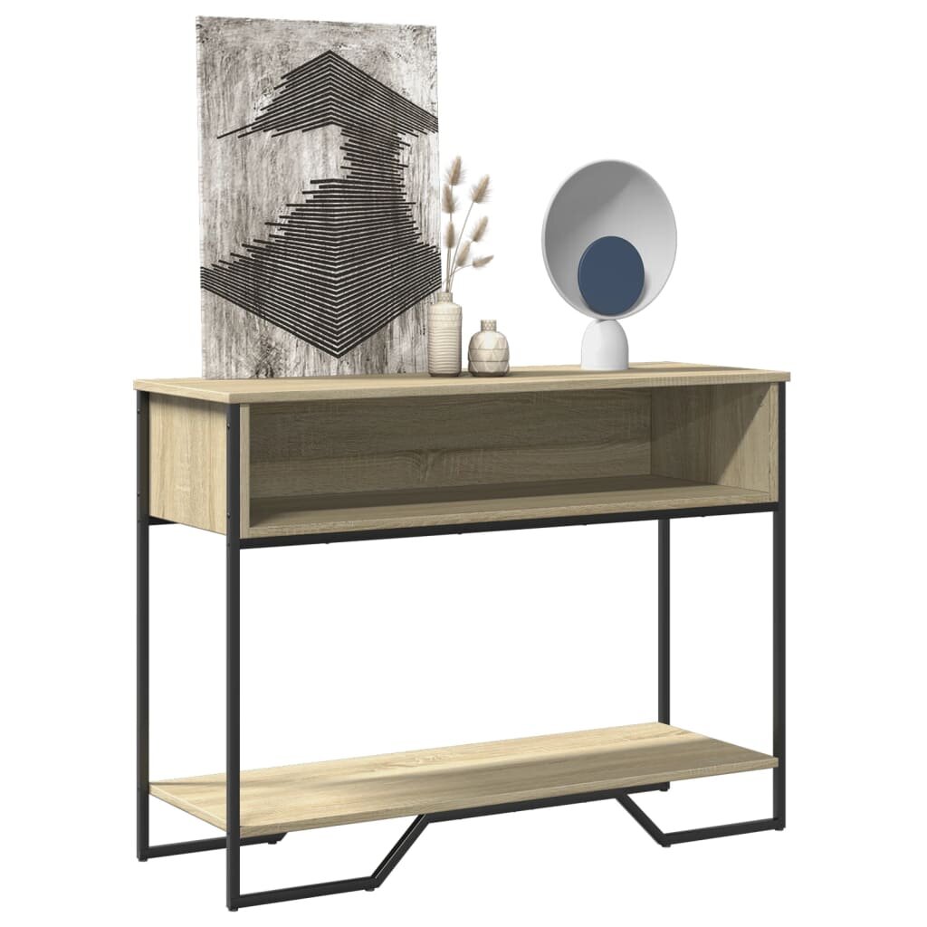 vidaXL Конзолна маса дъб сонома 100x35x745 см инженерно дърво