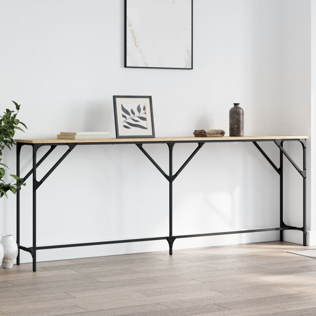 vidaXL Конзолна маса дъб сонома 200x29x75 см инженерно дърво