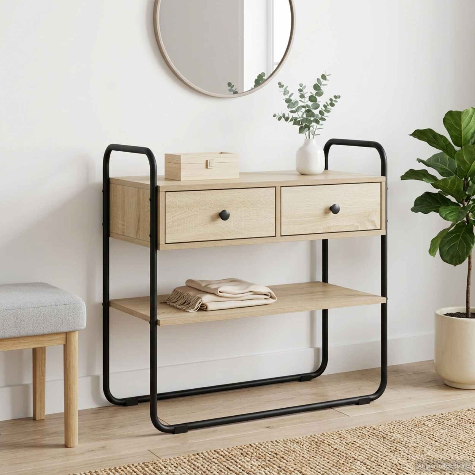 vidaXL Конзолна маса Дъб сонома 80 x 40 x 75 см Инженерна дървесина
