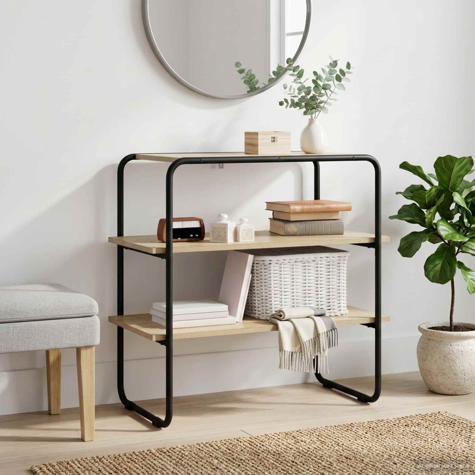 vidaXL Конзолна маса Дъб сонома 80 x 41 x 75 см Инженерна дървесина