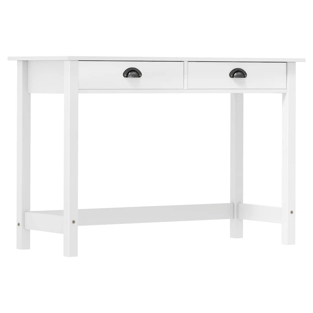 vidaXL Конзолна маса Hill с 2 чекмеджета 110x45x74 см бор масив