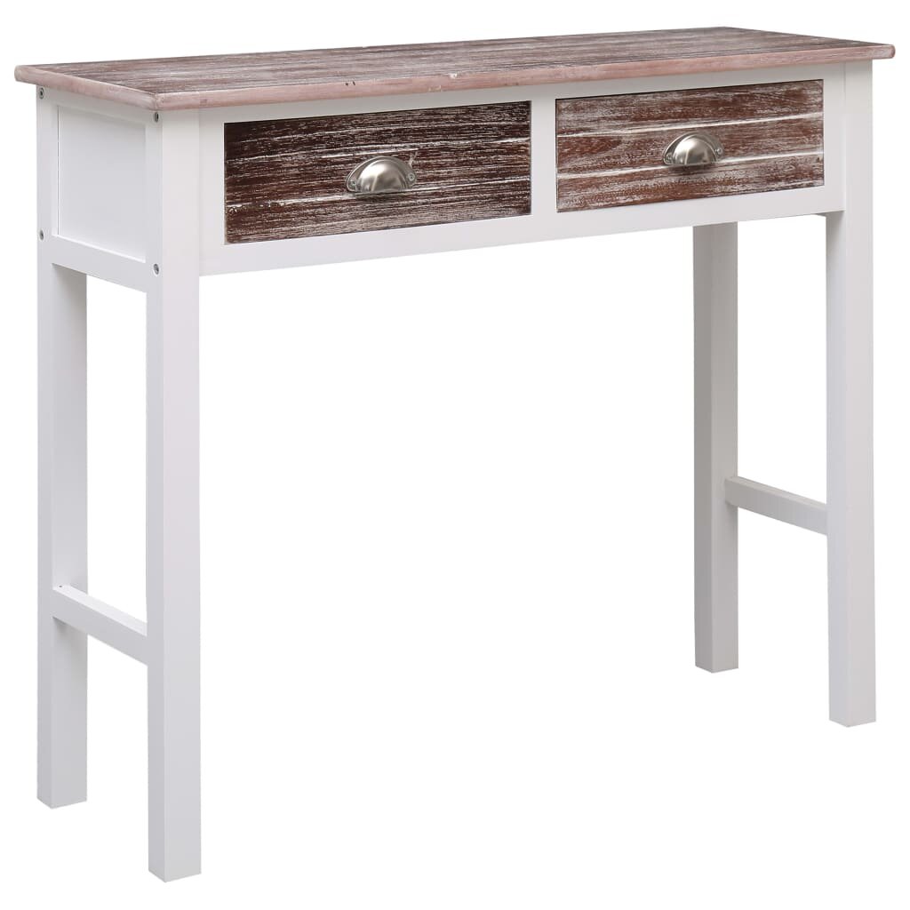 vidaXL Конзолна маса кафява 90x30x77 cм дърво
