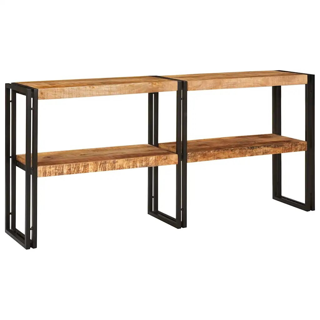 vidaXL Конзолна маса Кафяво 160 x 33 x 75 см Солидно мангово дърво