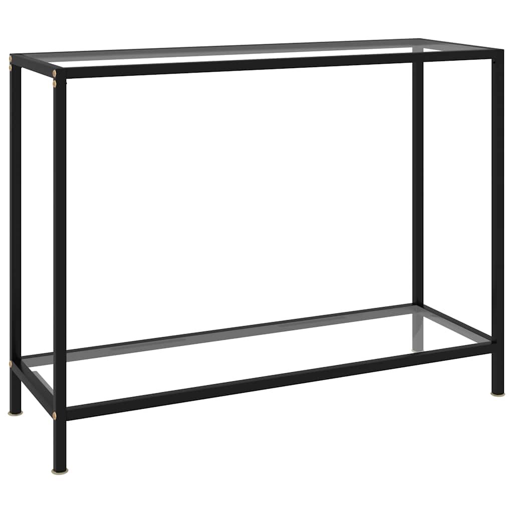 vidaXL Конзолна маса прозрачна 100x35x75 cм закалено стъкло