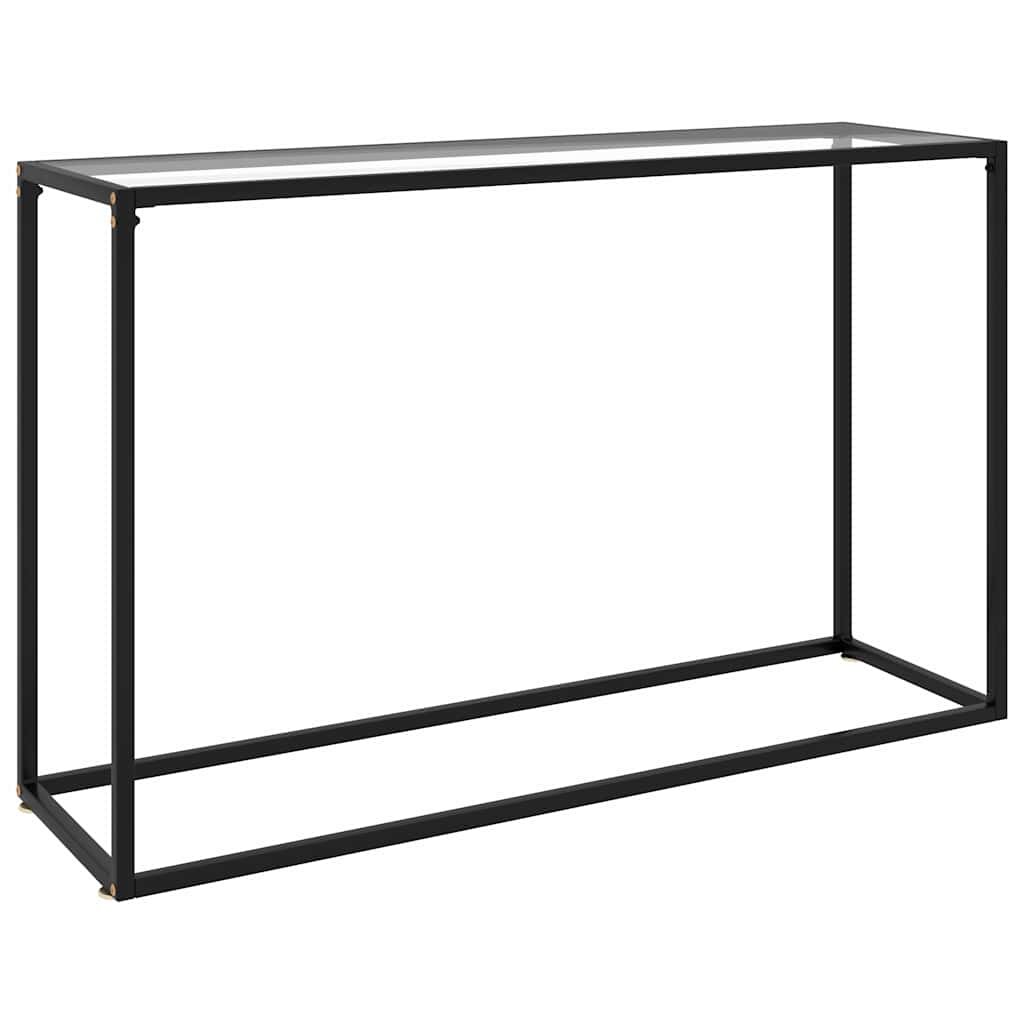 vidaXL Конзолна маса прозрачна 120x35x75 cм закалено стъкло