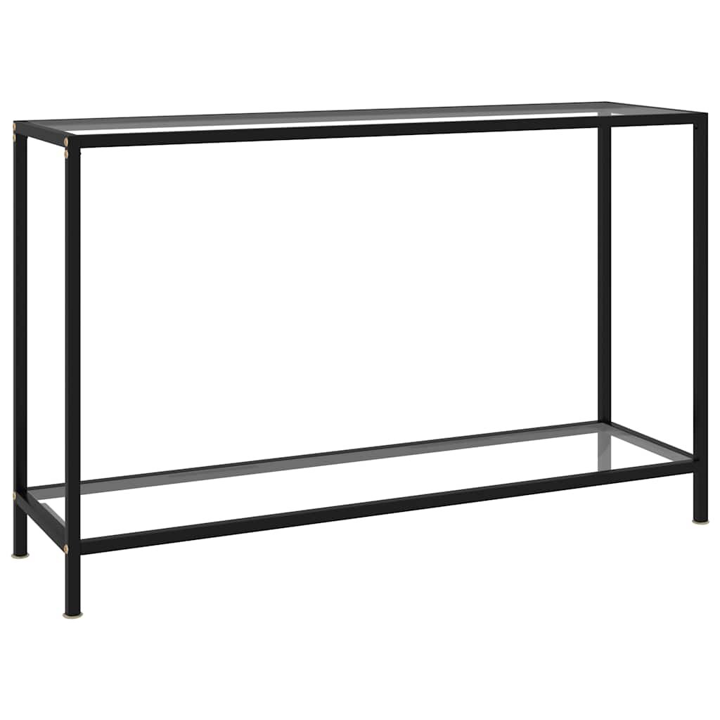 vidaXL Конзолна маса прозрачна 120x35x75 cм закалено стъкло