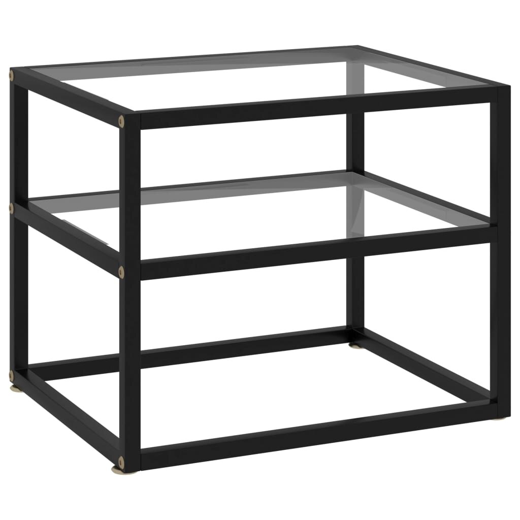 vidaXL Конзолна маса прозрачна 50x40x40 cм закалено стъкло