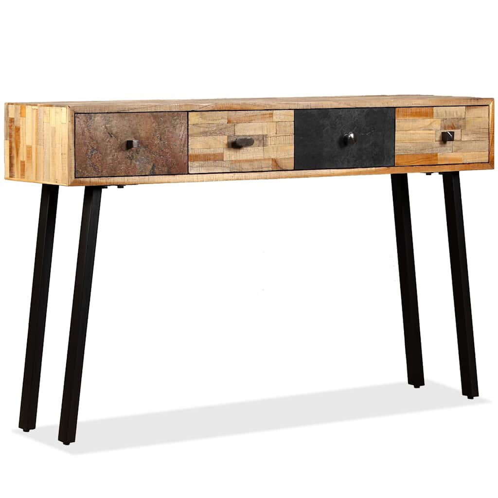 vidaXL Конзолна маса регенерирано тиково дърво масив 120x30x76 cм
