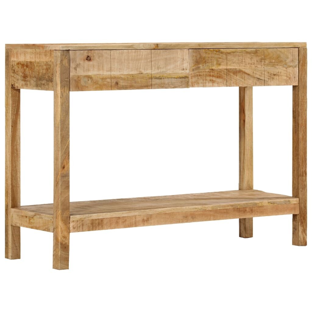 vidaXL Конзолна маса с 2 чекмеджета 110x35x75 cм мангово дърво масив