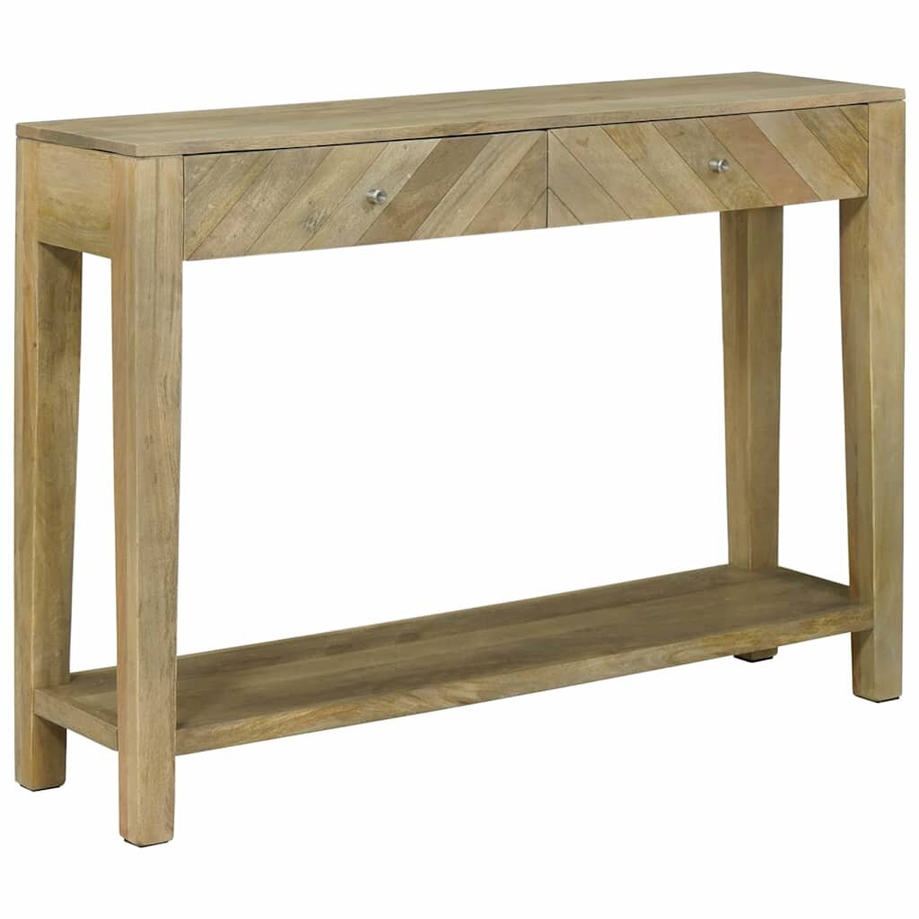 vidaXL Конзолна маса с чекмедже Естествено сиво 110 x 30 x 80 см