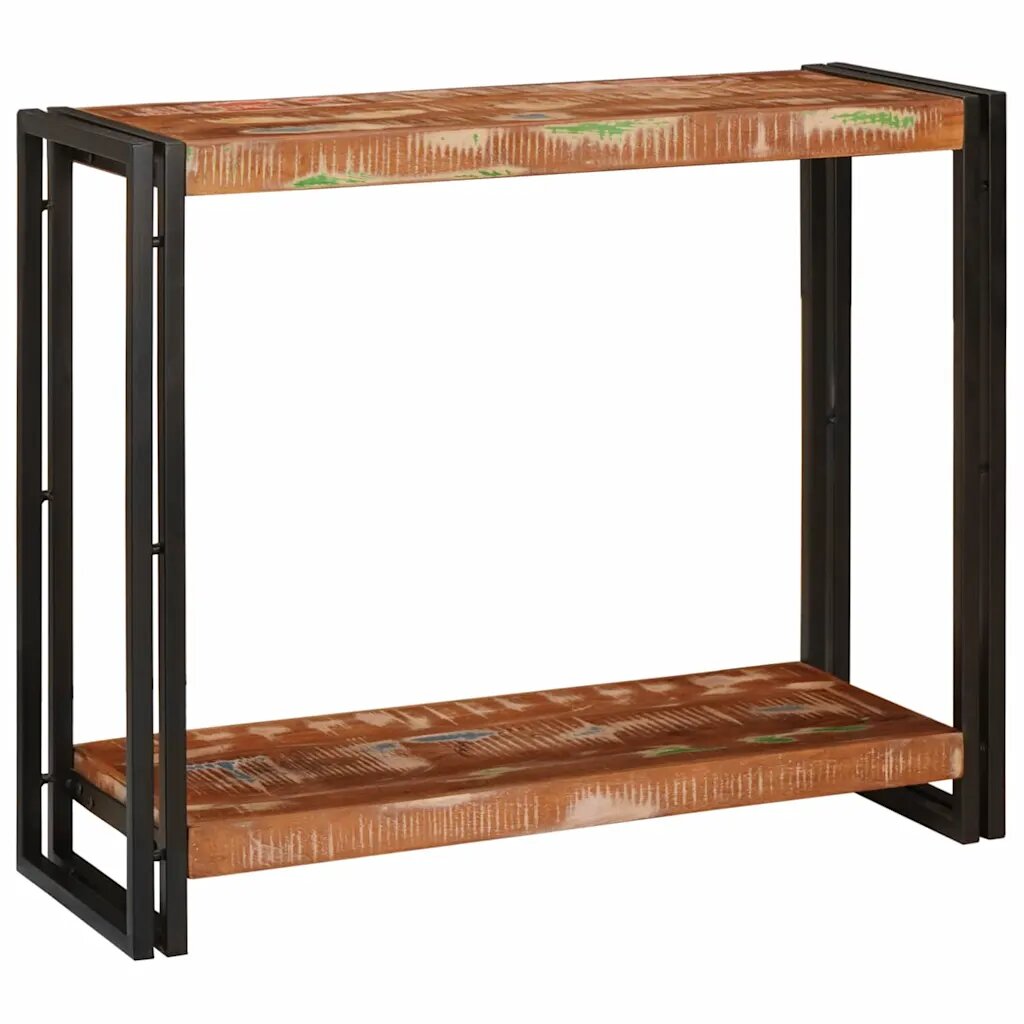 vidaXL Конзолна маса с рафт 90 x 33 x 75 см Солидно възстановено дърво