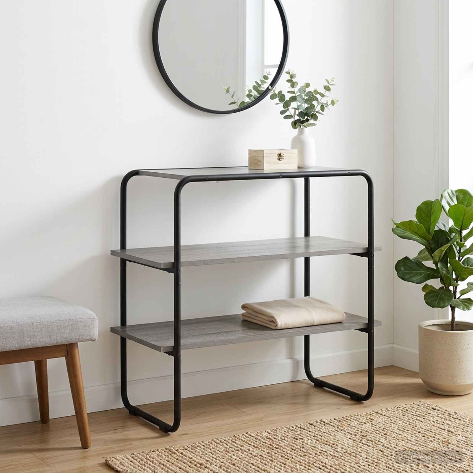 vidaXL Конзолна маса Сив Сонома 100 x 41 x 75 см Инженерна дървесина