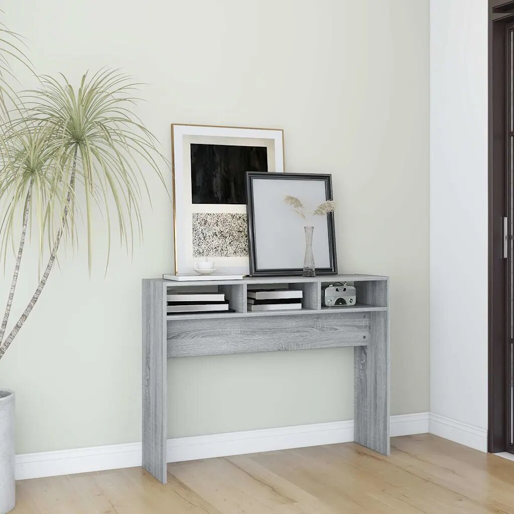 vidaXL Конзолна маса сив сонома 105x30x80 см инженерно дърво