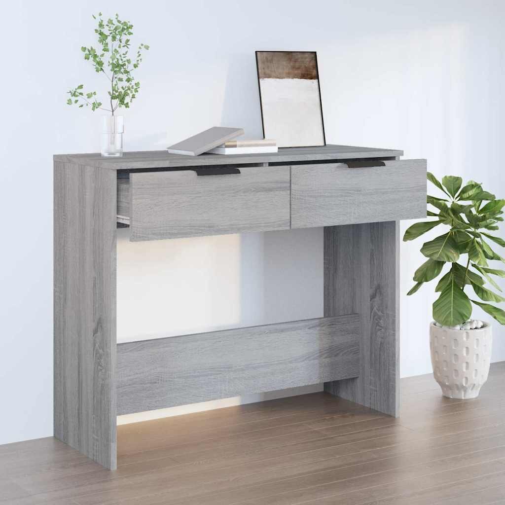 vidaXL Конзолна маса сив сонома 90x36x75 см инженерно дърво