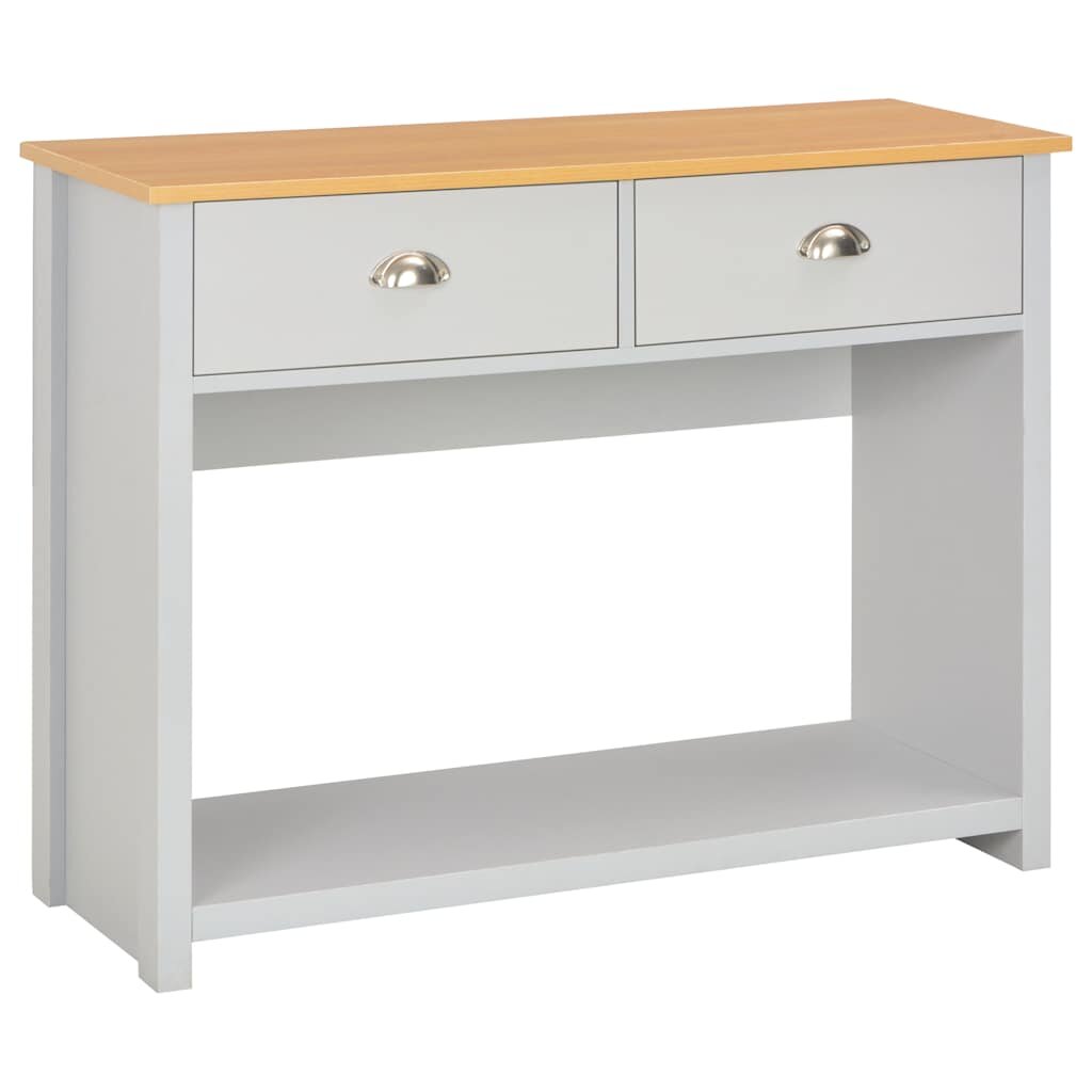 vidaXL Конзолна маса сива 97x35x76 см