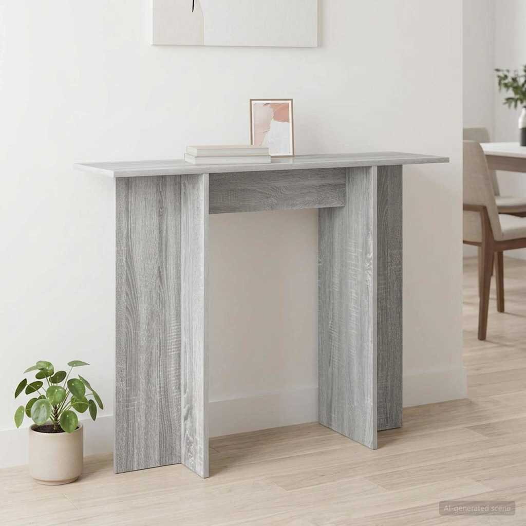 vidaXL Конзолна маса Сива сонома 100 x 30 x 75 см Инженерна дървесина