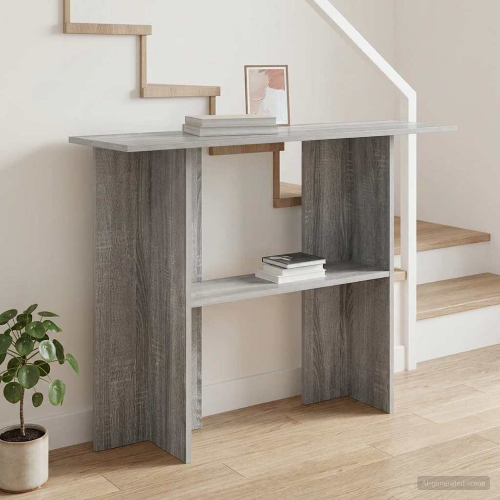 vidaXL Конзолна маса Сива сонома 100 x 30 x 75 см Инженерна дървесина