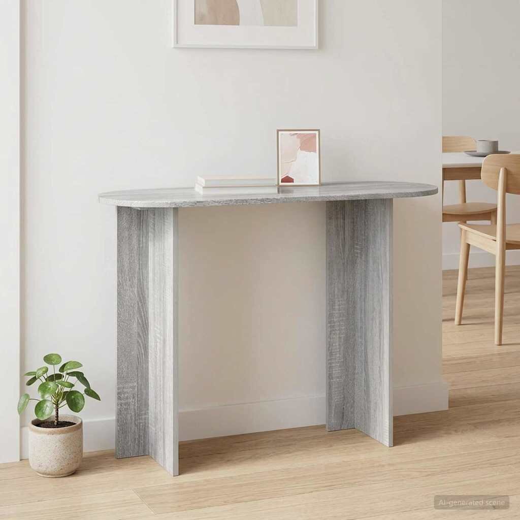 vidaXL Конзолна маса Сива сонома 100 x 395 x 75 см